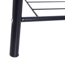 Stander Appendiabiti con 2 Ripiani Scarpiera in Acciaio Robusto Nero 100x46x148 cm 