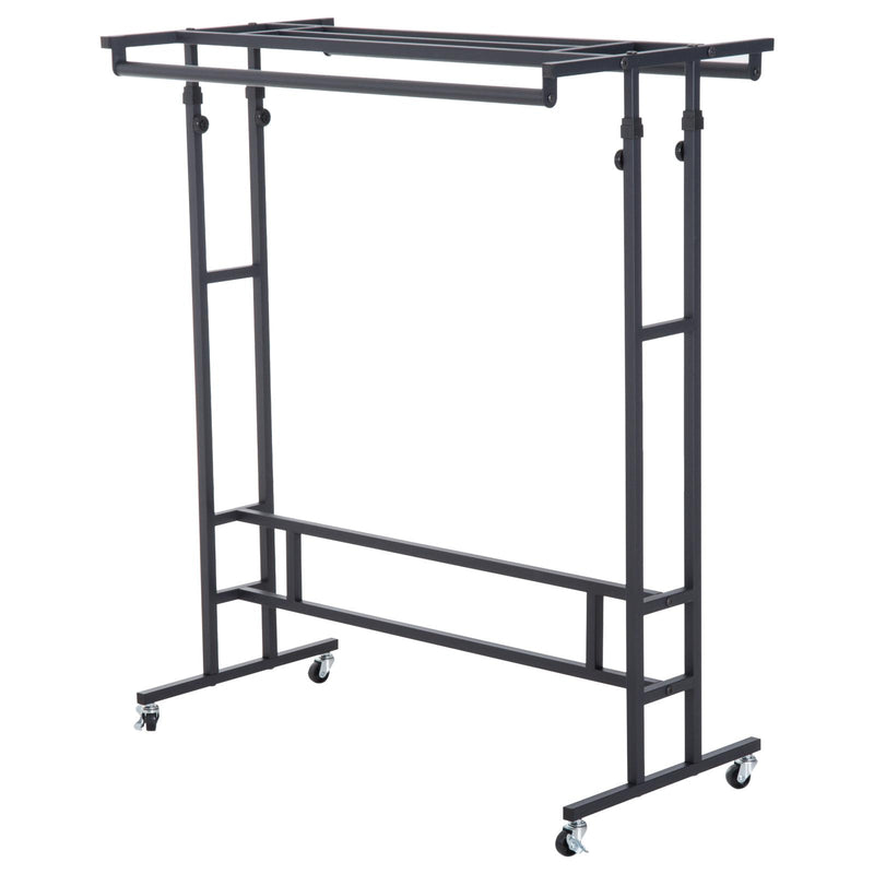 Stander Appendiabiti Nero 101x50.5x118-140 cm 