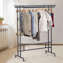 Stander Appendiabiti Nero 101x50.5x118-140 cm 