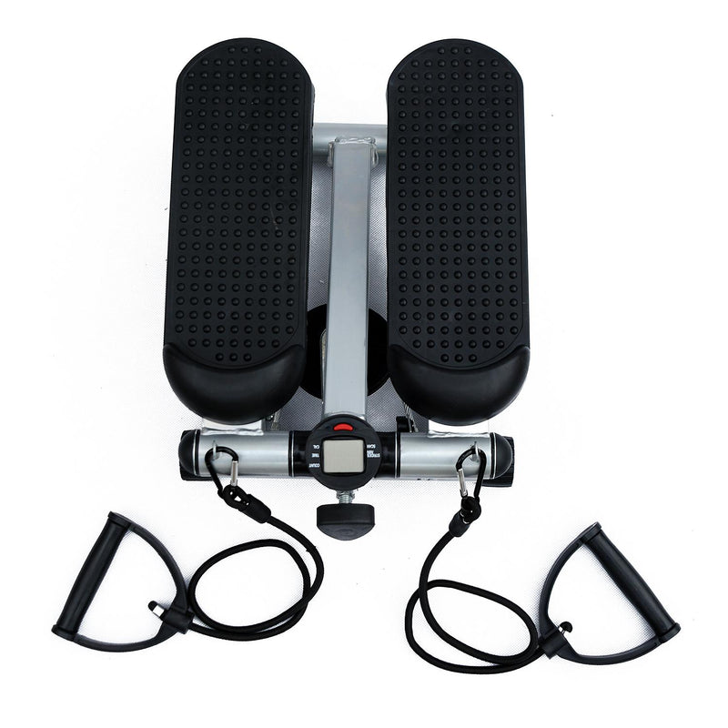 Mini Stepper Professionale per Allenamento Fitness a Casa con Corde Elastiche in Acciaio 38x30x16 cm 