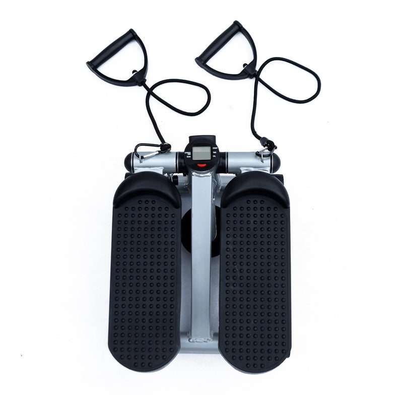 Mini Stepper Professionale per Allenamento Fitness a Casa con Corde Elastiche in Acciaio 38x30x16 cm 