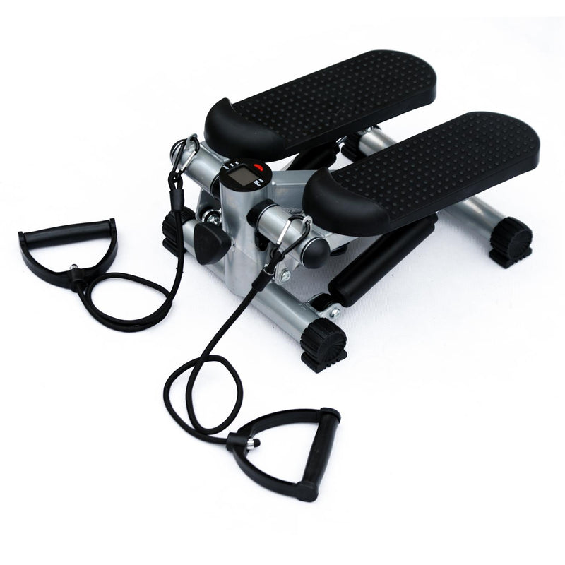 Mini Stepper Professionale per Allenamento Fitness a Casa con Corde Elastiche in Acciaio 38x30x16 cm 