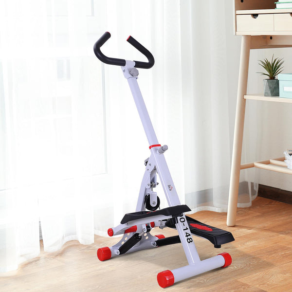 Stepper mit Griffen und Computer aus weißem Aluminium 49x37,5x110 cm sconto