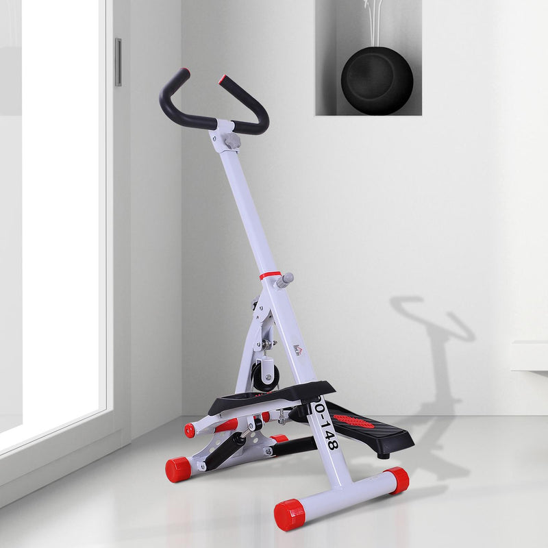 Stepper con Maniglie e Computer in Alluminio Bianco 49x37.5x110 cm 