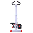 Stepper con Maniglie e Computer in Alluminio Bianco 49x37.5x110 cm 