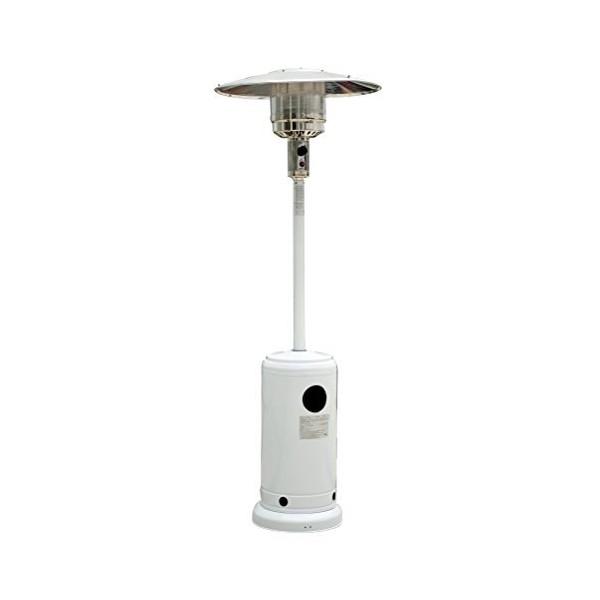 Stufa da Esterno Fungo a Gas in Ferro Patio Heater Bianca 