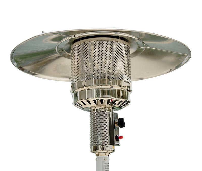 Stufa da Esterno Fungo a Gas in Ferro Patio Heater Bianca 