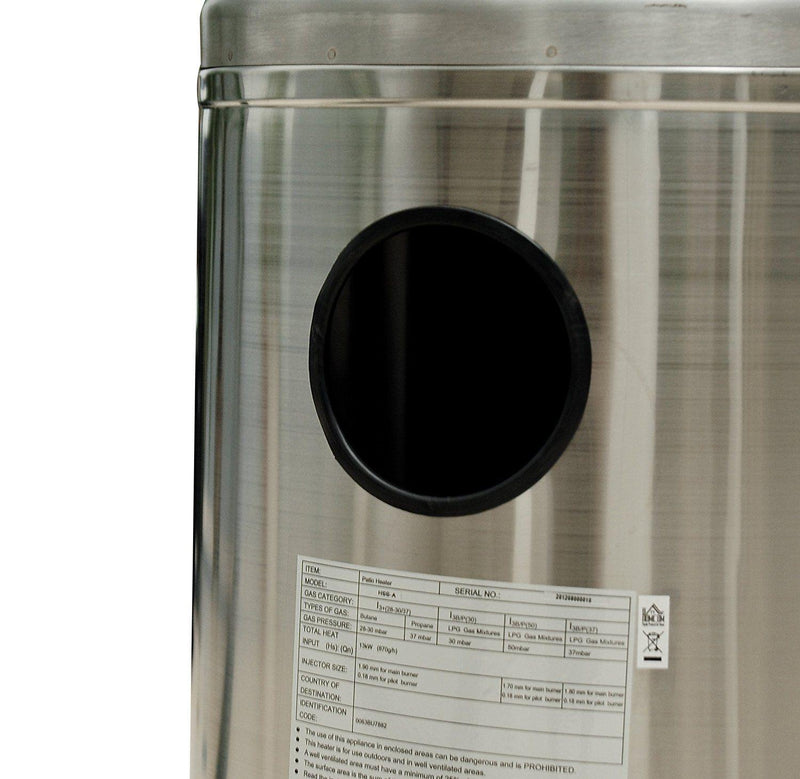 Stufa da Esterno Fungo a Gas in Acciaio Inox Patio Heater 