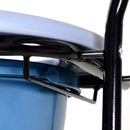 Sedia WC Pieghevole con Vaso Rimovibile per Anziani e Disabili in Tubi di Ferro e Plastica 52x50x75 cm 