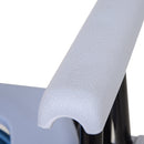 Sedia WC Pieghevole con Vaso Rimovibile per Anziani e Disabili in Tubi di Ferro e Plastica 52x50x75 cm 