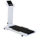 Tapis Roulant Elettrico Compatto Pieghevole in Acciaio Velocità 10.0Km/h Bianco e nero 