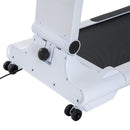 Tapis Roulant Elettrico Compatto Pieghevole in Acciaio Velocità 10.0Km/h Bianco e nero 