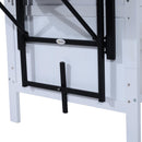 Tavolino per Balcone in Rattan Sintetico Pieghevole Nero 58x55x64 cm 