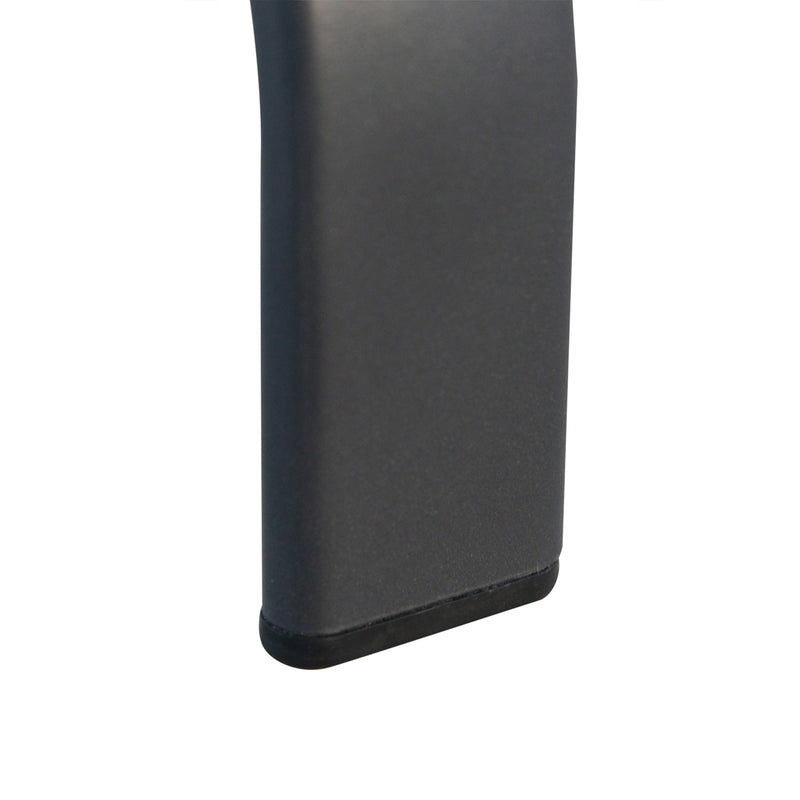 Tavolino da Giardino in Metallo con Piano in Vetro Temperato Nero 68.5x68.5x84 cm 