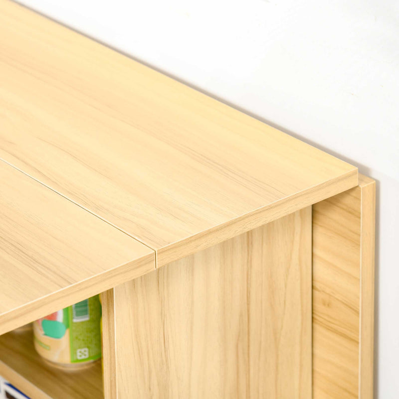 Tavolo Pieghevole Salvaspazio Legno Naturale 140x80x74 cm 