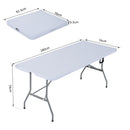 Tavolo da Campeggio Picnic Pieghevole Portatile Richiudibile in Valigia in PE 180x74x74 cm 