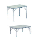 Set Tavolo da Campeggio Picnic 2 Panche Pieghevole in Alluminio Argento 