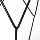 Tavolino Geometrico di Design in Acciaio Nero 54x54x44 cm 
