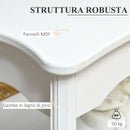 Tavolino da Caffè Basso in Legno Bianco 94x44x42 cm 