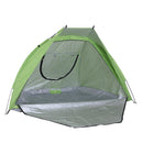 Tenda da Spiaggia con Corde e Paletti e Finestra in Poliestere Verde 