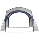 Tenda da Spiaggia Campeggio Pieghevole Protezione UV Bianco e Blu 3.5x3.5x2.3m 