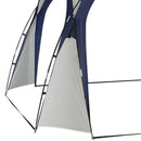 Tenda da Spiaggia Campeggio Pieghevole Protezione UV Bianco e Blu 3.5x3.5x2.3m 
