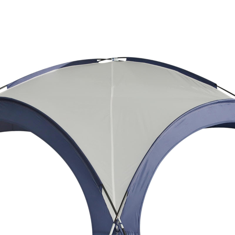 Tenda da Spiaggia Campeggio Pieghevole Protezione UV Bianco e Blu 3.5x3.5x2.3m 