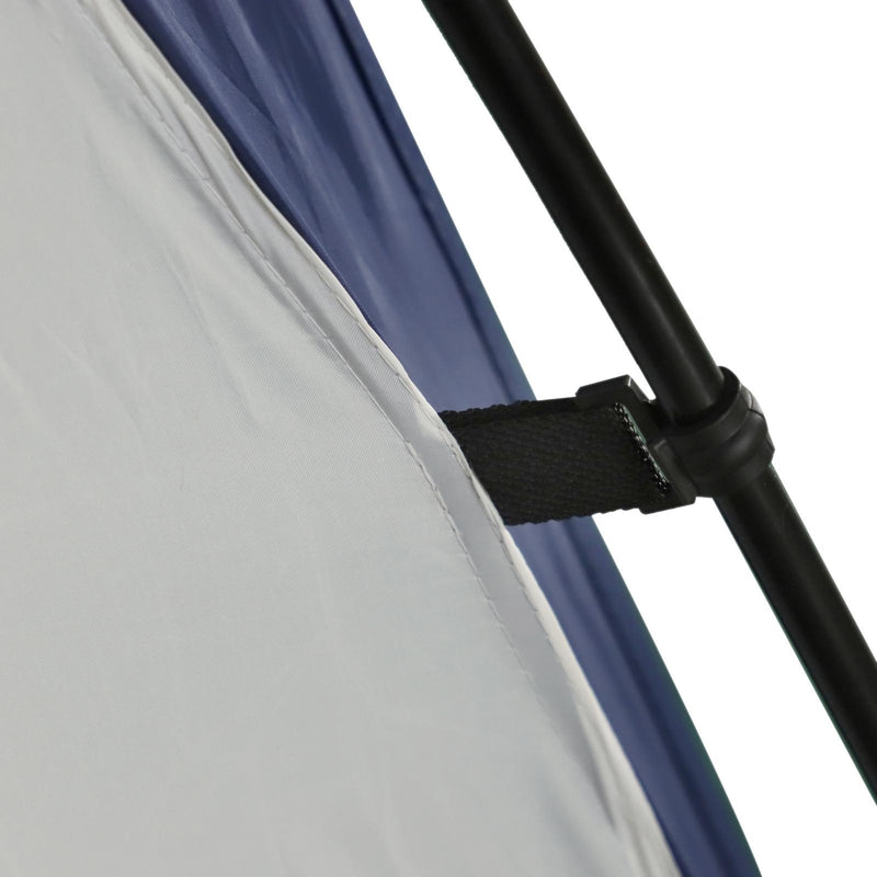 Tenda da Spiaggia Campeggio Pieghevole Protezione UV Bianco e Blu 3.5x3.5x2.3m 