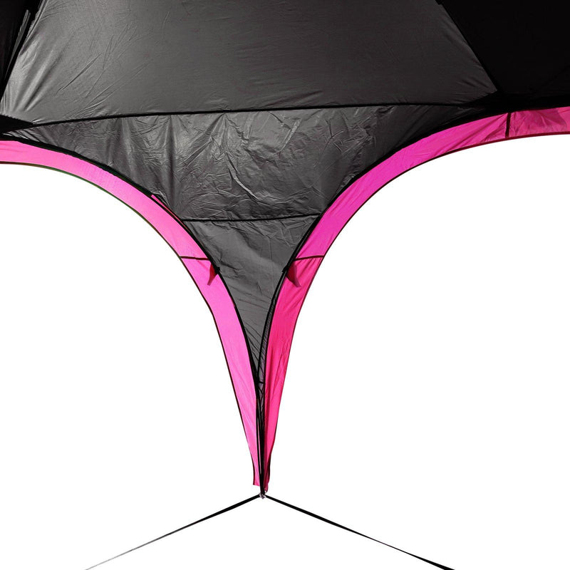 Tenda da Spiaggia Campeggio Protezione Raggi UV Nera e Rossa 3.3x3.3x2.55 cm 