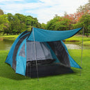Tenda Igloo da Campeggio 6 Persone 500x300x200 cm Blu e Grigio 