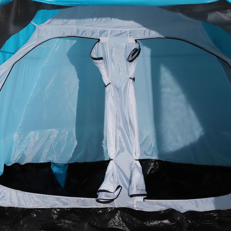 Tenda Igloo da Campeggio 6 Persone 500x300x200 cm Blu e Grigio 