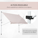 Tenda da Sole Avvolgibile 3x1.5m Autoportante Beige 