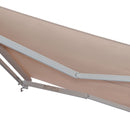 Tenda da Sole a Braccio 2.95x2m Avvolgibile Manuale a Parete in Poliestere Beige 