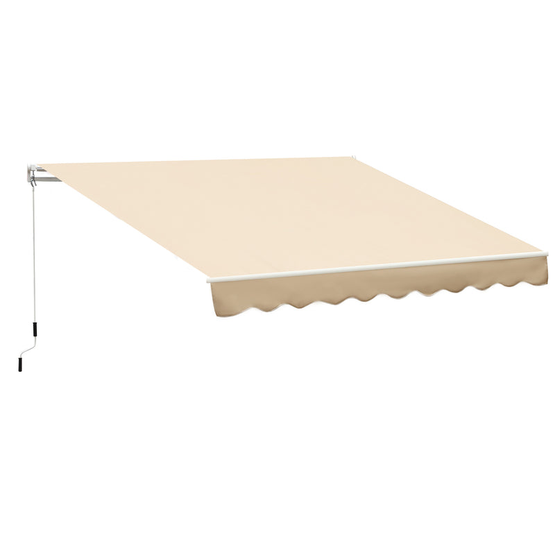 Tenda da Sole Avvolgibile a Parete 3x2.5m in Alluminio Beige 