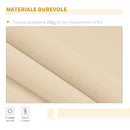 Tenda da Sole Avvolgibile a Parete 3x2.5m in Alluminio Beige 