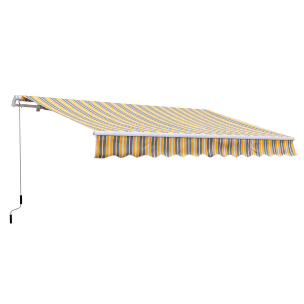 acquista Wandmontierte Rollo-Markise 3,5 m, grau und gelb