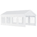 Tendostruttura 8x4x2.8m in acciaio 8 Finestre Bianco 