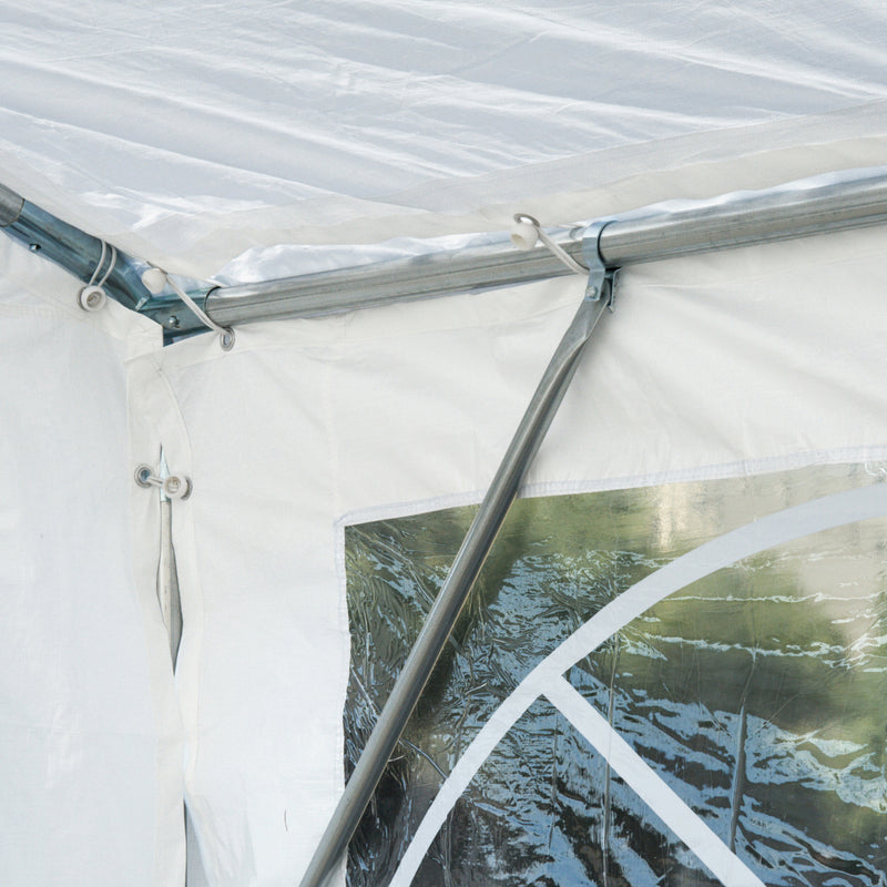 Tendostruttura 8x4x2.8m in acciaio 8 Finestre Bianco 