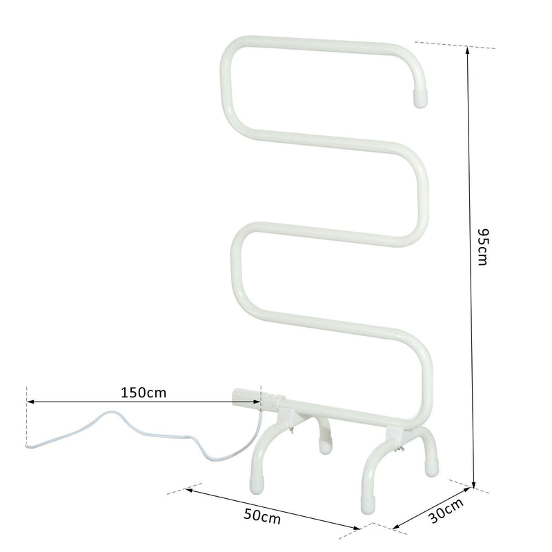 Scaldasalviette Elettrico 100W Bianco 50x30x95 cm 