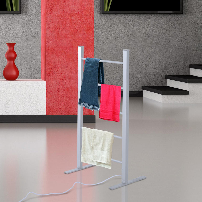 Scaldasalviette Stendino Elettrico in Lega d'Alluminio 100W 58x39x105 cm 