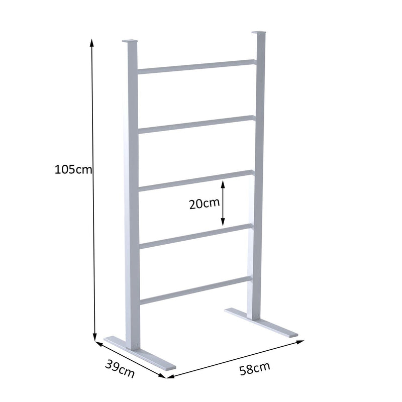 Scaldasalviette Stendino Elettrico in Lega d'Alluminio 100W 58x39x105 cm 
