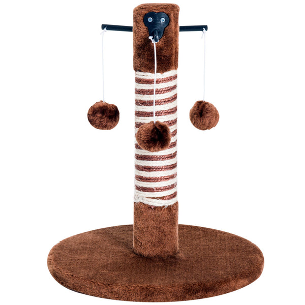 prezzo Kratzbaum für Katzen mit 3 braunen Holz- und natürlichen Sisalkugeln 34x34x42 cm