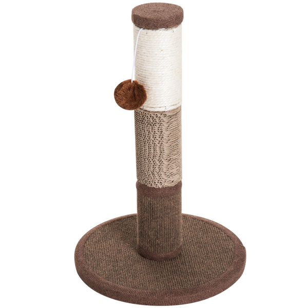acquista Kratzbaum für Katzen mit braunem Ball 30x30x46 cm