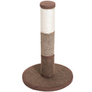 Tiragraffi a Colonna per Gatti con Pallina Marrone 30x30x46 cm 