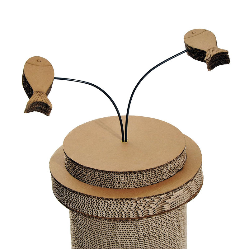 Struttura Tiragraffi in Cartone Ondulato Erba Gatta Ø39x38.5 cm 