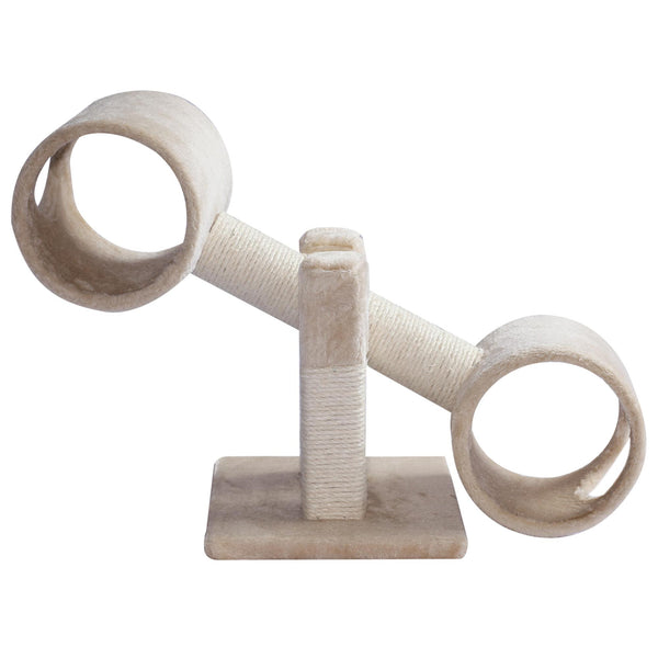 sconto Strukturspielzeug für Katzen Kratzbaum Beige 67x30x26 cm