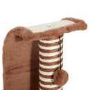 Tiragraffi per Gatti Parco Giochi in Sisal Caffè Chiaro 35x30x39 cm 