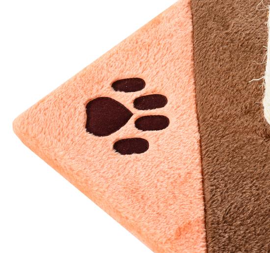 Albero Tiragraffi per Gatti con Cuccia in Peluche 40x40x60 cm 