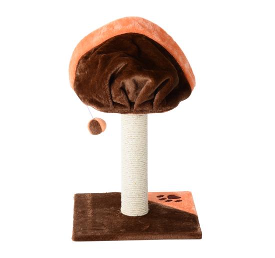 Albero Tiragraffi per Gatti con Cuccia in Peluche 40x40x60 cm 