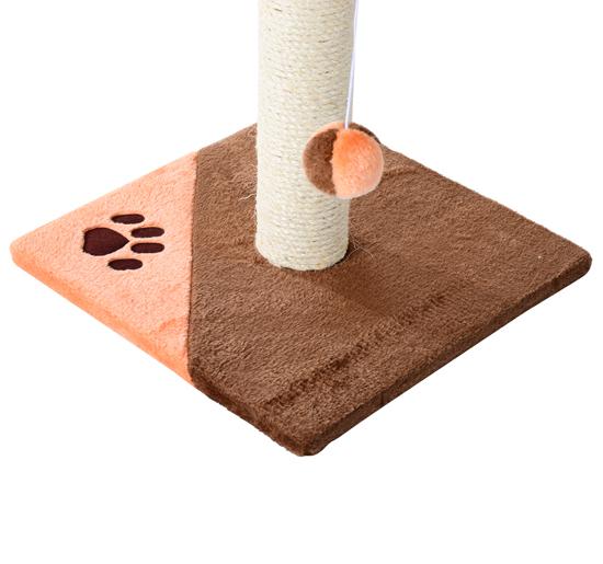 Albero Tiragraffi per Gatti con Cuccia in Peluche 40x40x60 cm 